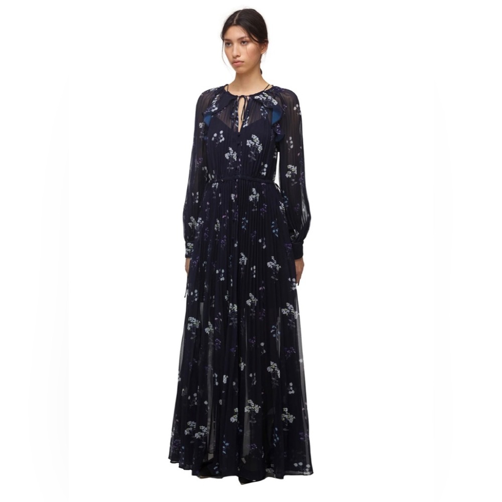 Self Portrait blue floral maxi dress